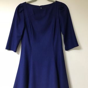 Oasis Fit and Flare Dress in Navy Blue